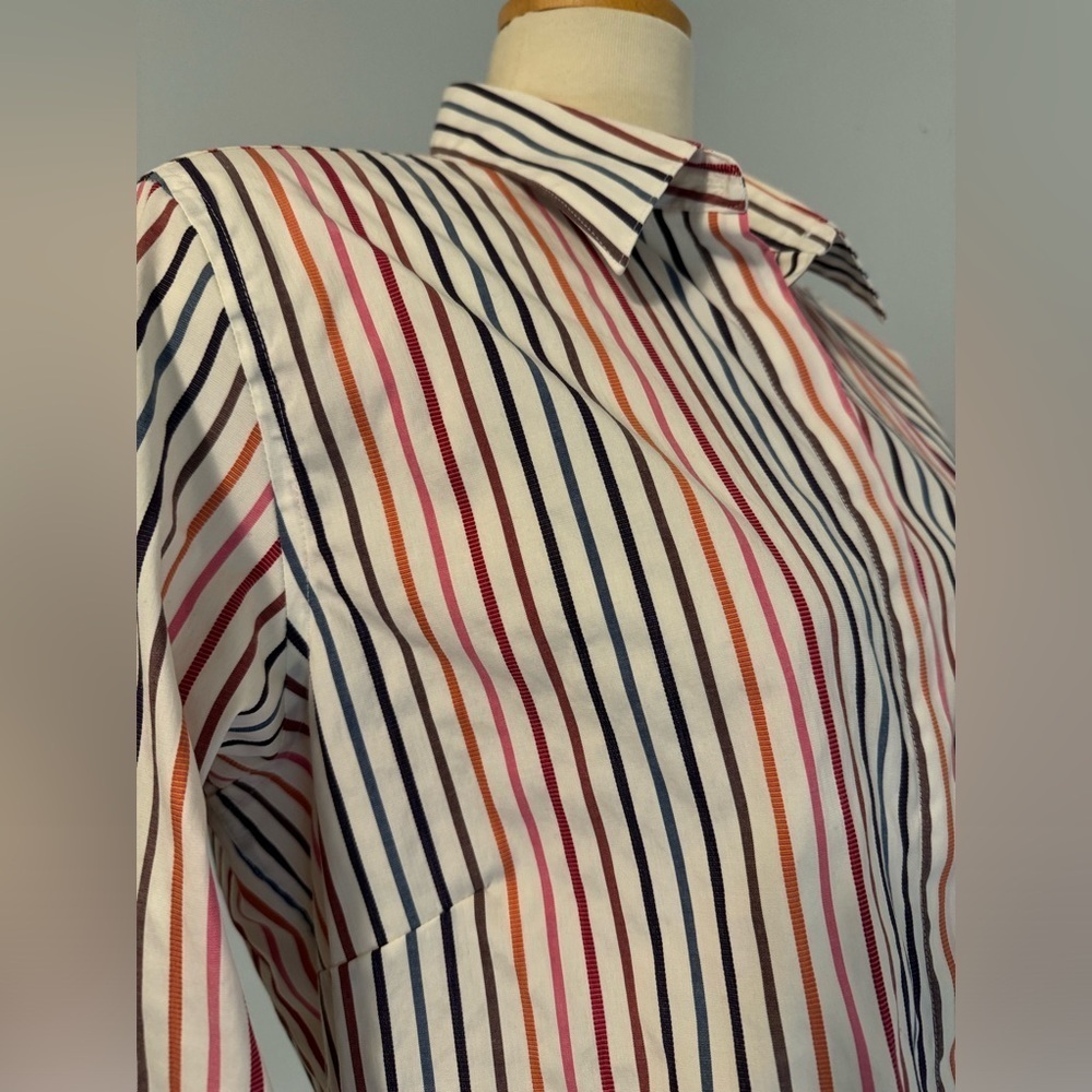 Tabi - striped stretchy long sleeve blouse